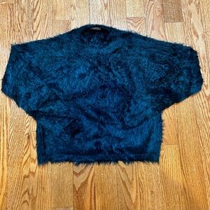 Fuzzy Emerald Green Sweater
